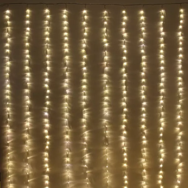 Уличная гирлянда ЗАНАВЕС Водопад ш3,0*в2,0 м 480 ламп LED, прозр.пр, 6 реж, IP-54, Тепл