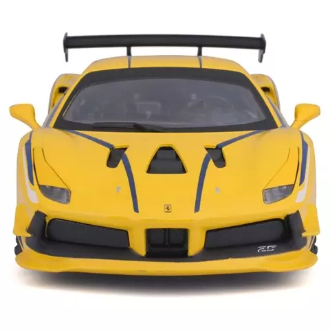 Машинка гоночная die-cast Ferrari - 488 Challenge Bburago, 1:24, открывающ. двери, желтая 18-26307