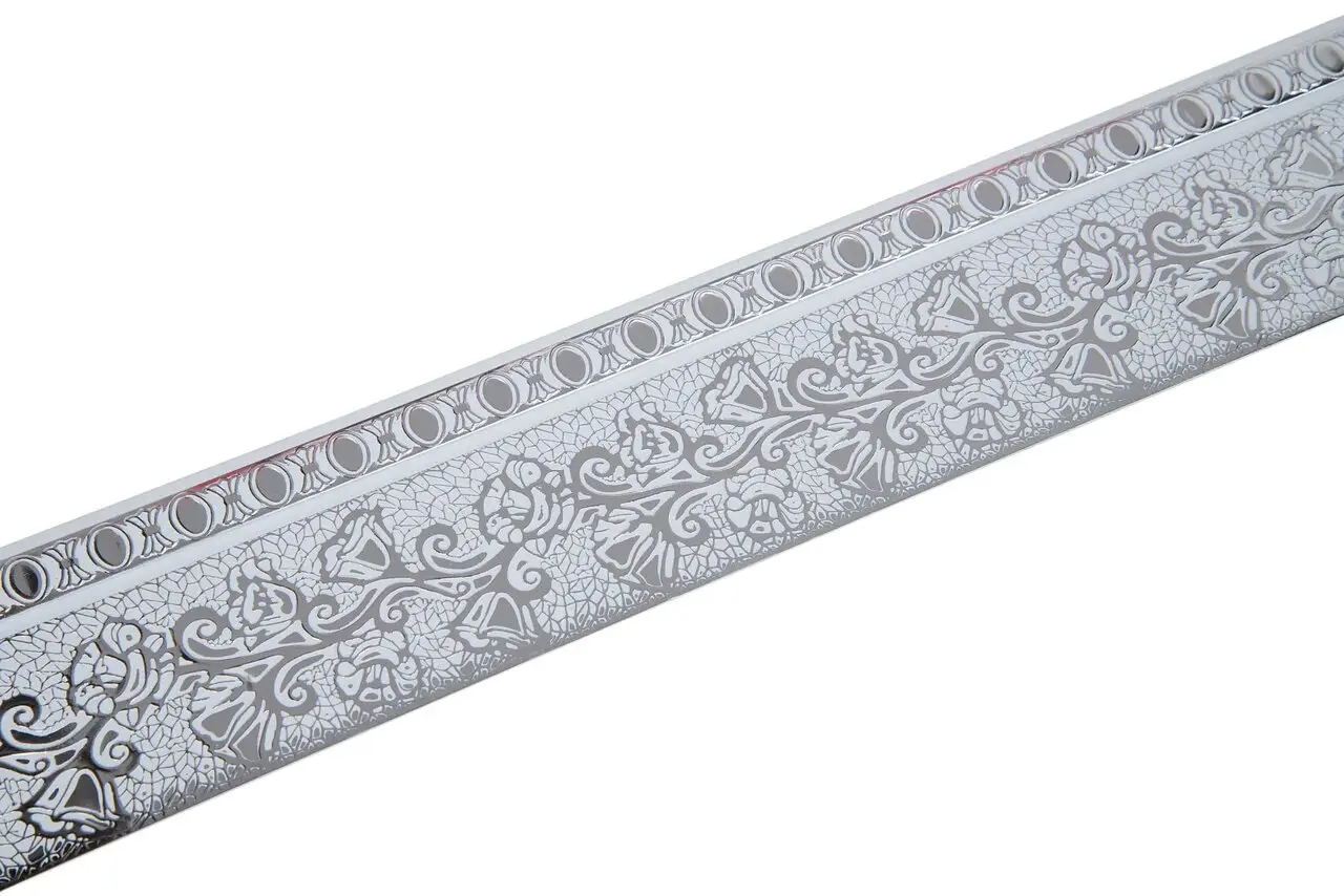 Планка Декоративная 250 Кружево серебро - белый
