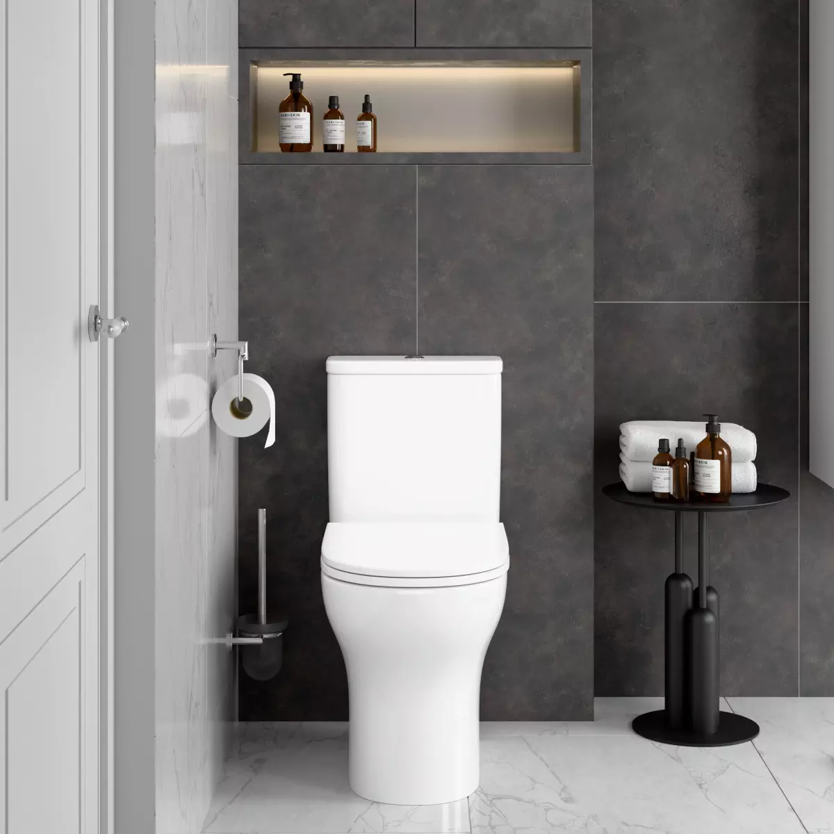 Унитаз VitrA M50 9889B003-7200 безободковый, смыв Торнадо (VortexFlush) с сиденьем микролифт белый санитарный фарфор