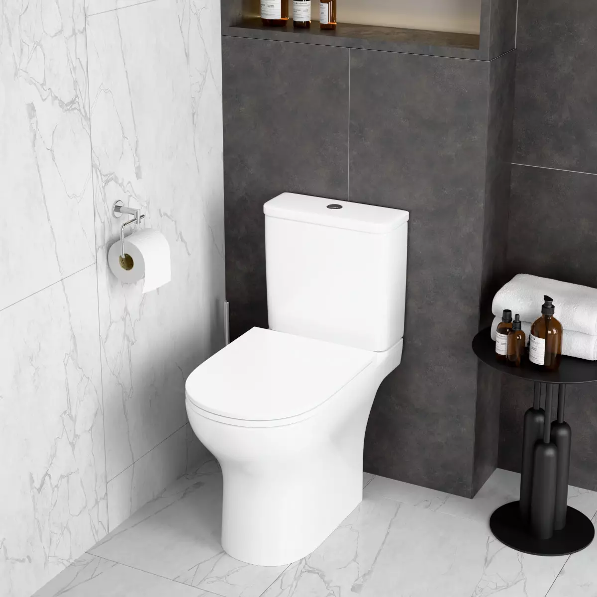 Унитаз VitrA M50 9889B003-7200 безободковый, смыв Торнадо (VortexFlush) с сиденьем микролифт белый санитарный фарфор