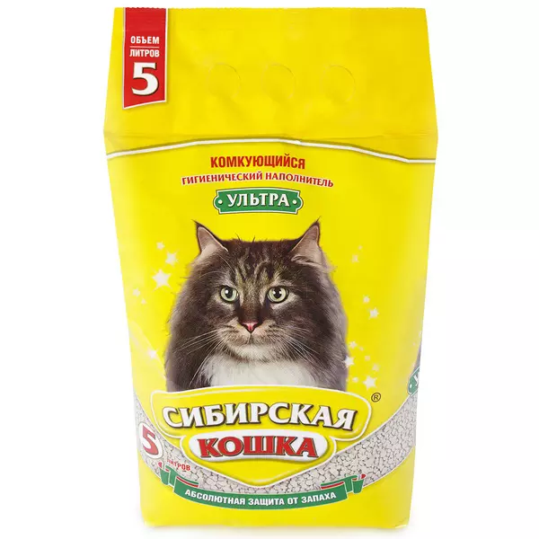 Наполнитель Сибирская кошка 5л УЛЬТРА (комкующ)