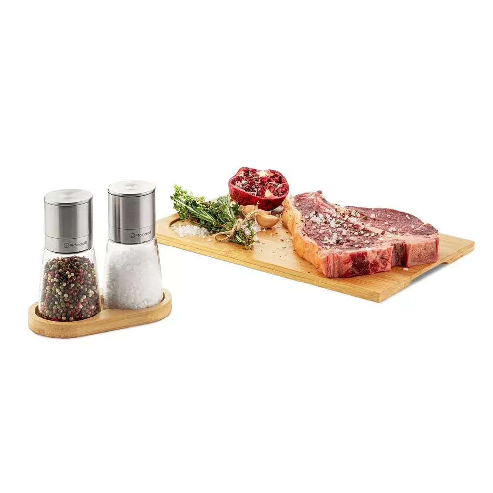 Набор из 2-х механических мельниц на бамбуковой подставке Cayenna Rondell, RD-1802