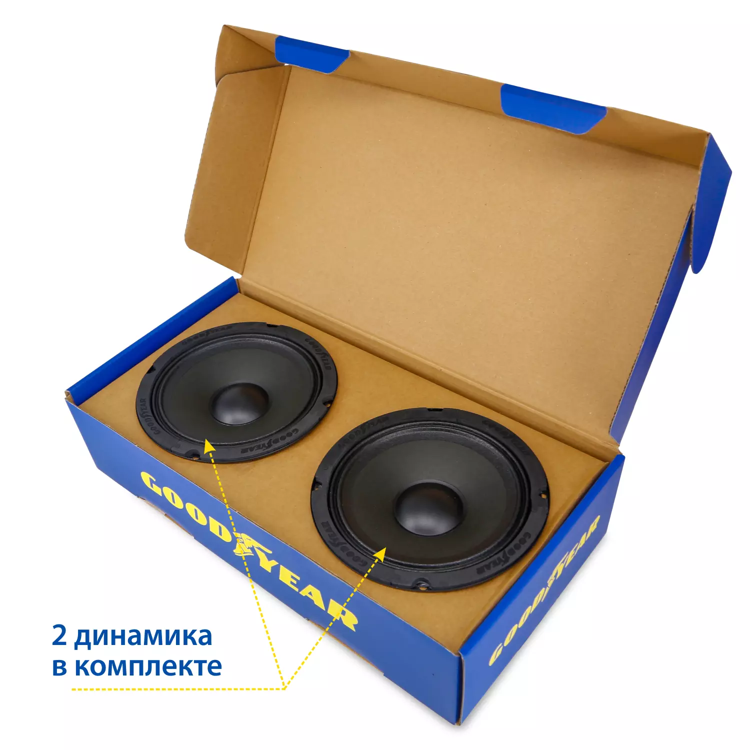 Акустическая система автомобильная Goodyear GY-M-165 эстрадная, к-т 2шт