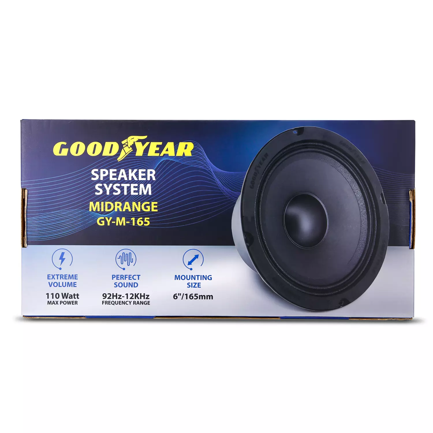 Акустическая система автомобильная Goodyear GY-M-165 эстрадная, к-т 2шт