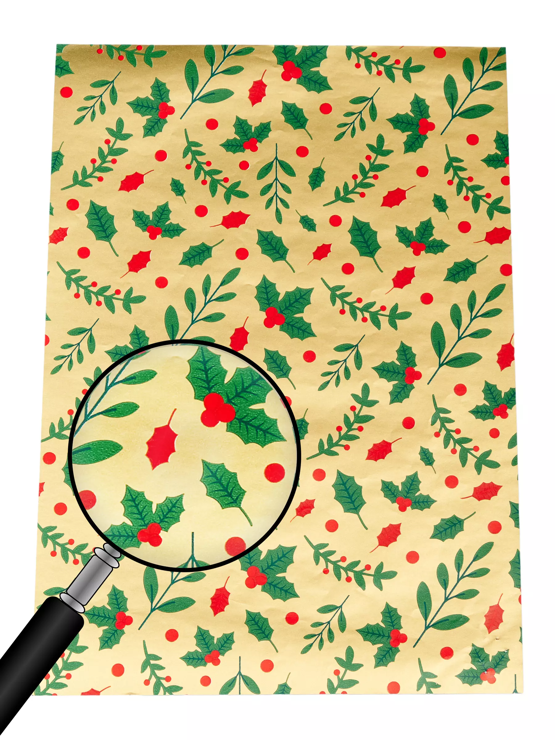 Упаковочная бумага новогодняя 70х100 см крафтовая 92130