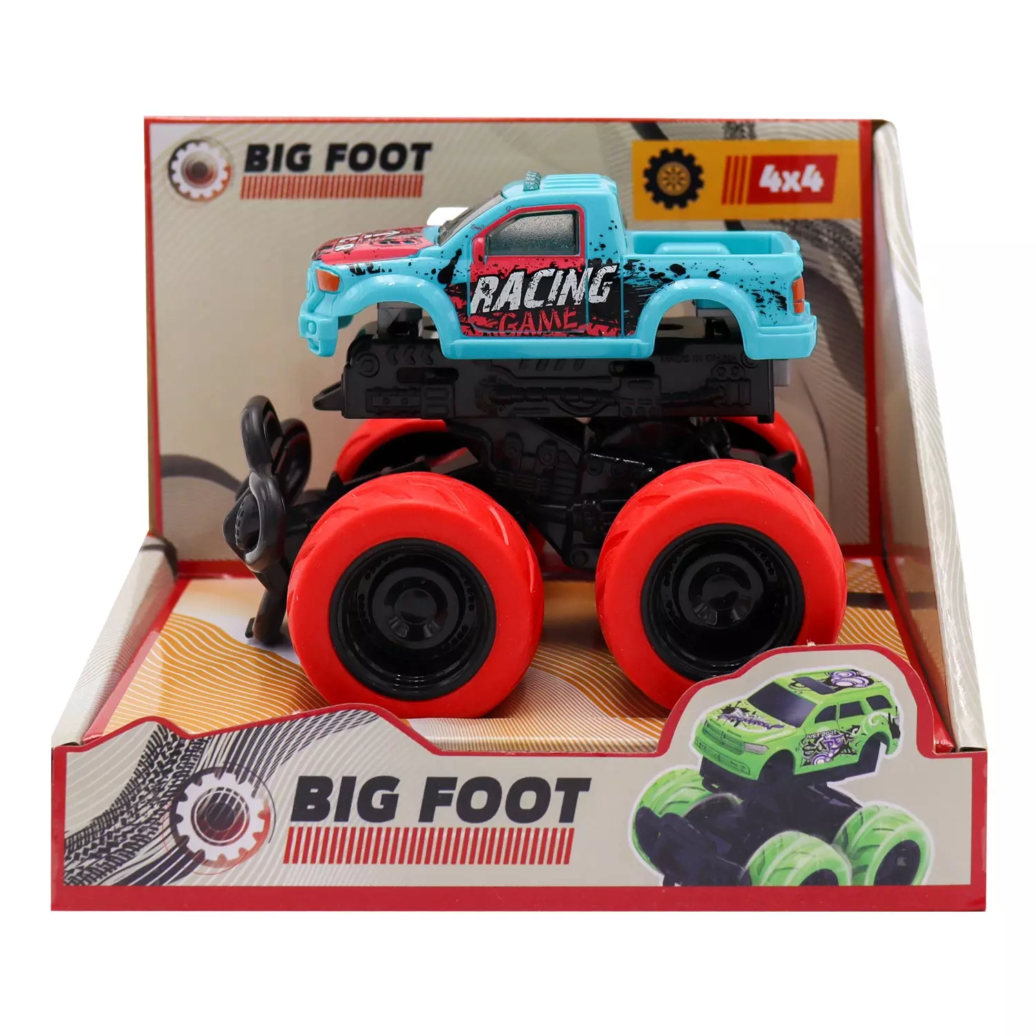 Фрикционная машинка граффити с краш-эффектом 4х4 голубая Funky Toys FT97974