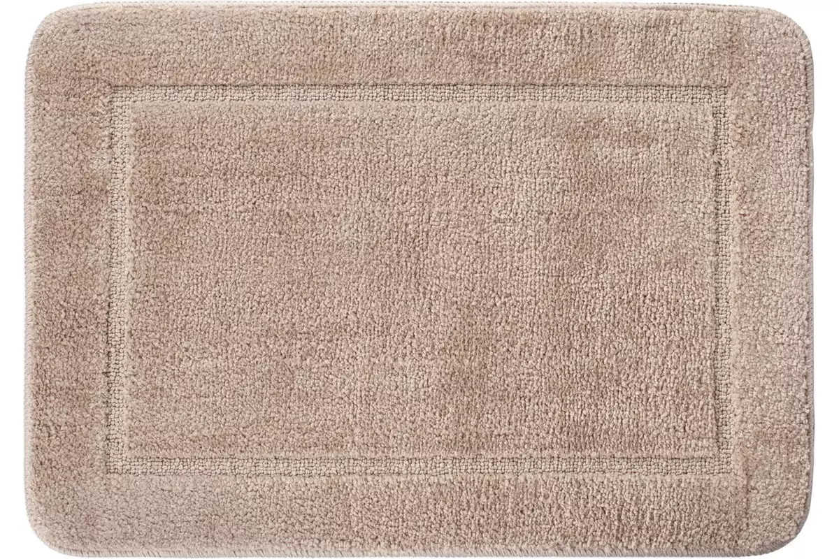 Коврик для ванной комнаты, 65x45 см, микрофибра, светло-коричневый, IDDIS, PSQS03