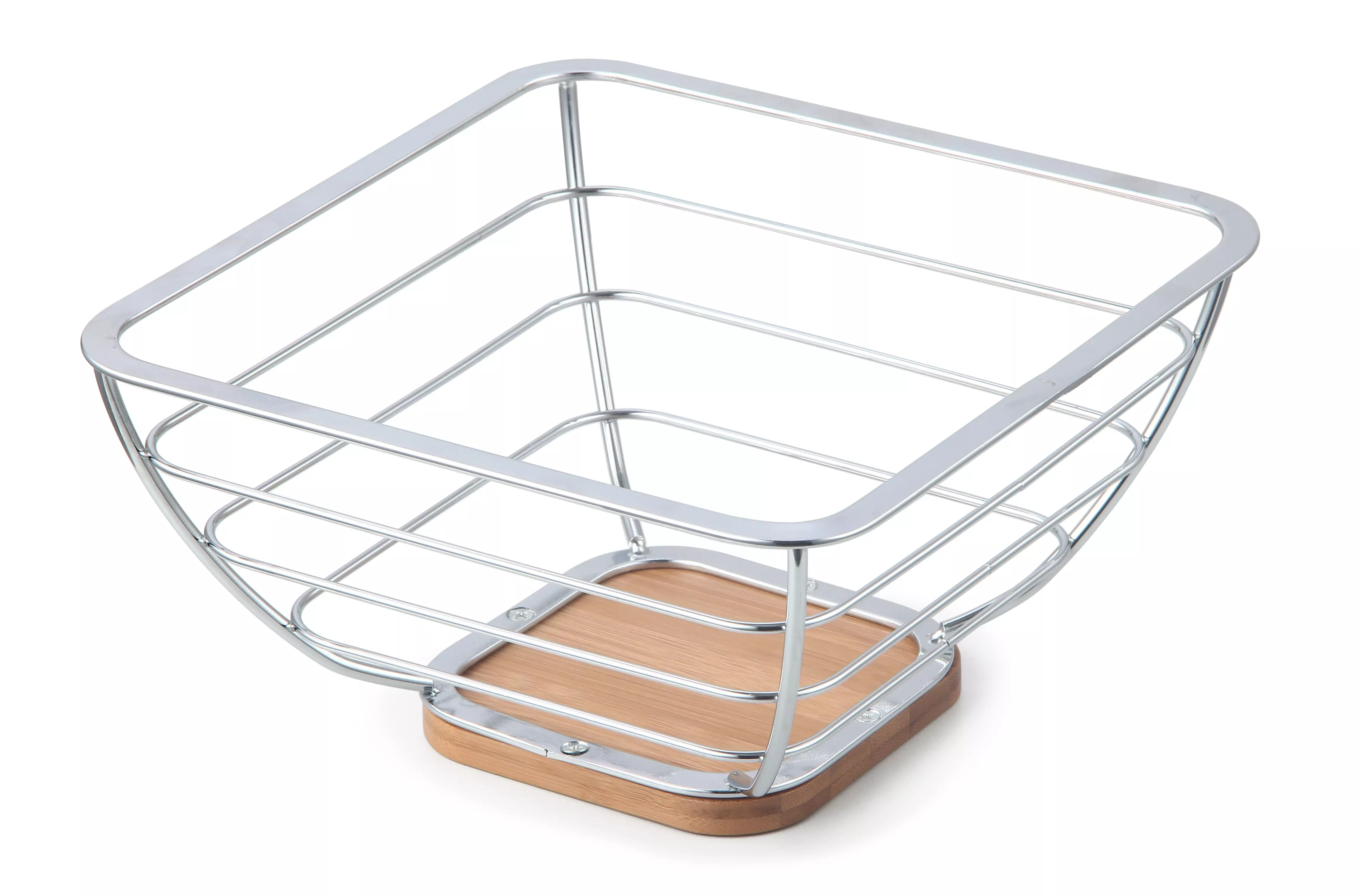 Корзина для фруктов 24х28х12 см, металлическая, хром, Pomi d'Oro P850108 Filo di ferro