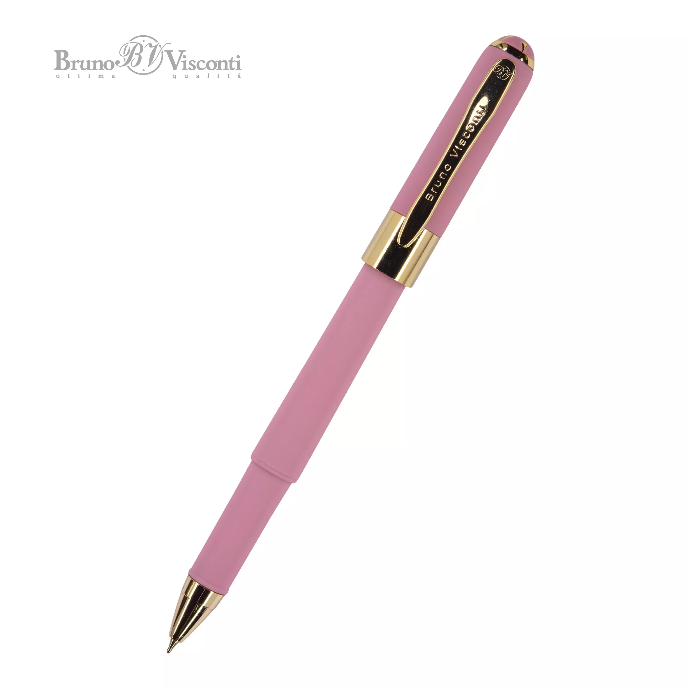 Шариковая ручка синие чернила, BrunoVisconti Monaco, розовый корпус, 20-0125/18 