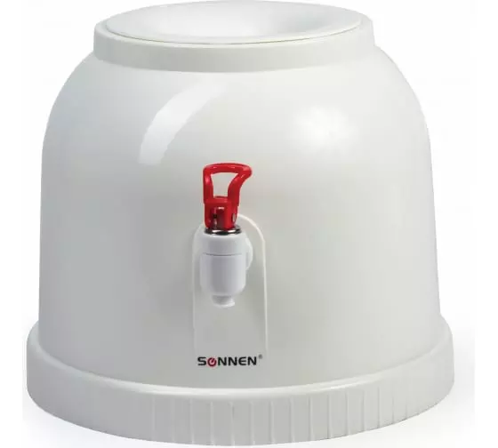 Кулер для воды настольный без нагрева и без охлаждения белый SONNEN TS-01