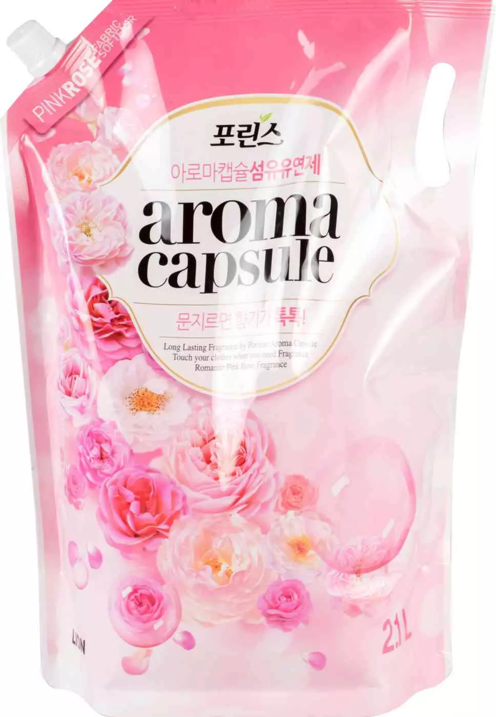 Кондиционер-ополаскиватель для белья LION AROMA capsule Розовая роза 2,1 л