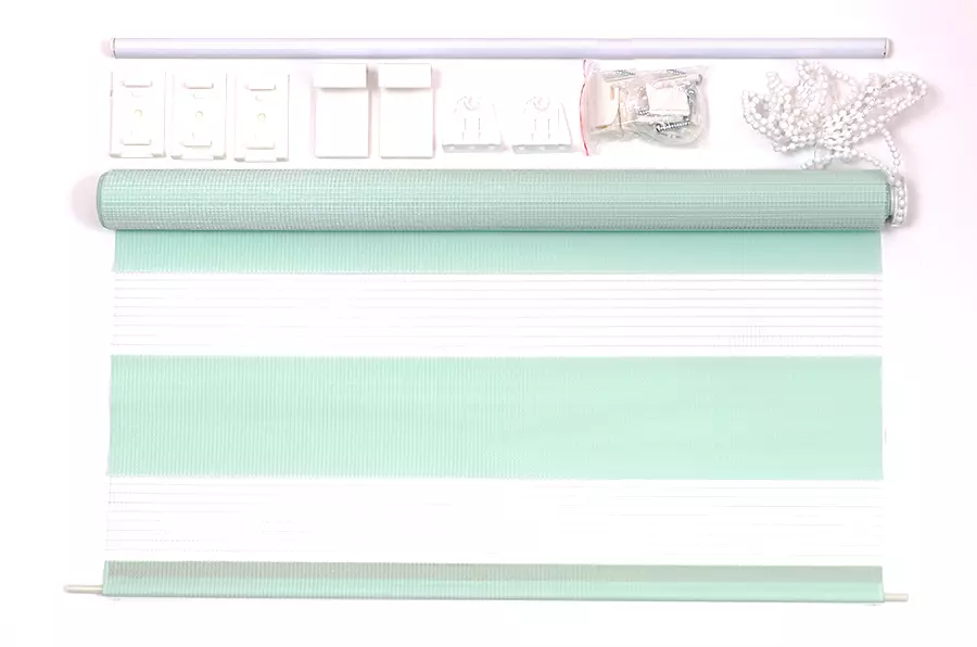 Рулонная штора день-ночь 200 (196)*160 см светло-зеленый Магеллан