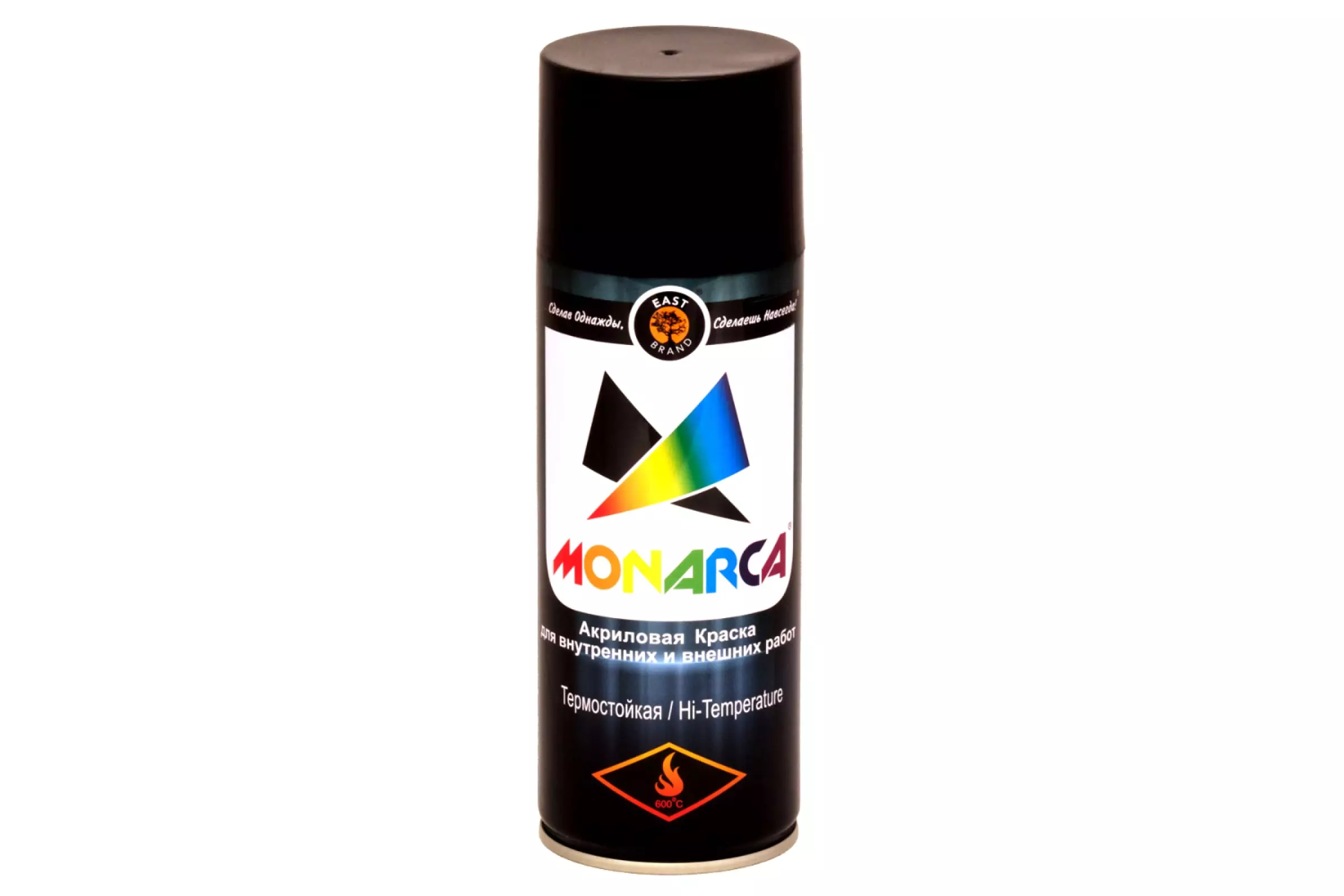 Аэрозольная краска термостойкая Monarca черный 520 мл