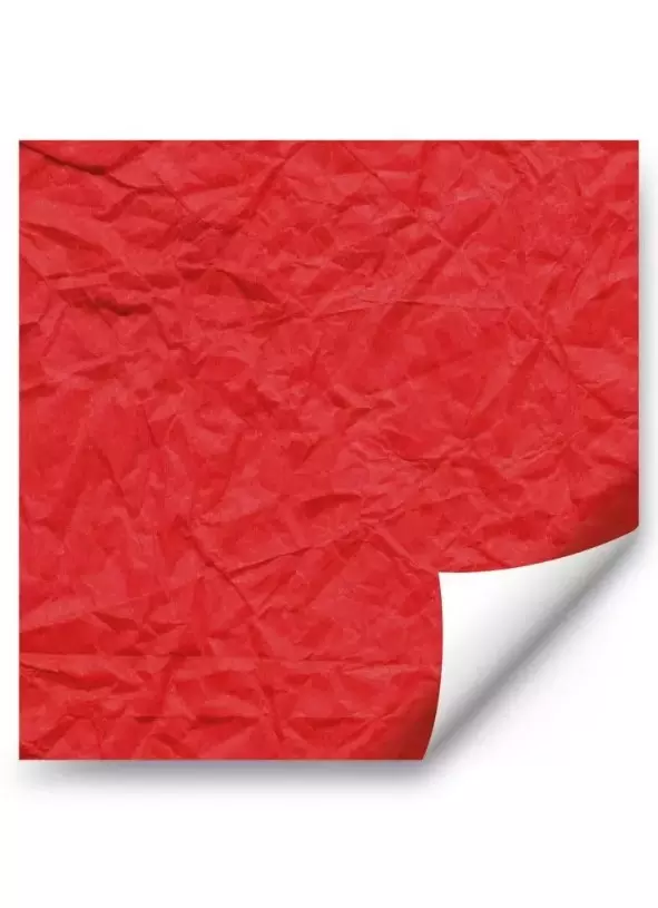 Упаковочная бумага красная, мятая 15.11.00937