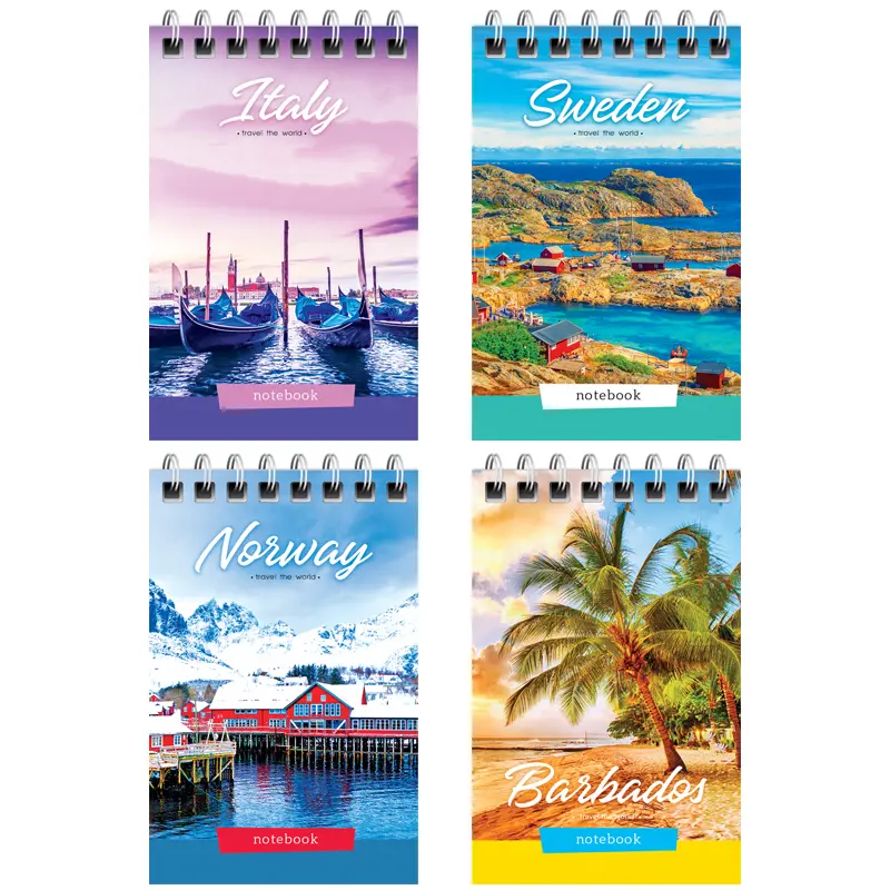 Блокнот А7 40л. на гребне ArtSpace Путешествия. Travel the world