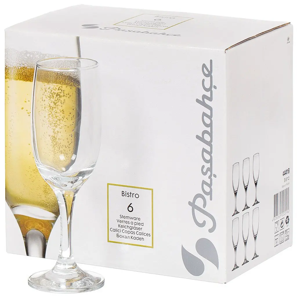 Бокал для шампанского 190 мл, набор 6 шт,  Bistro 44419