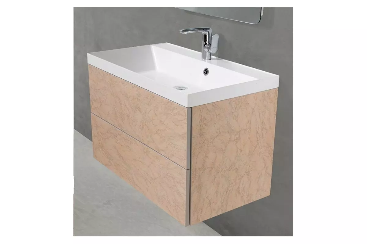 Раковина из литьевого мрамора BelBagno BB700/450-LV-MR-AST (продается только с тумбой)