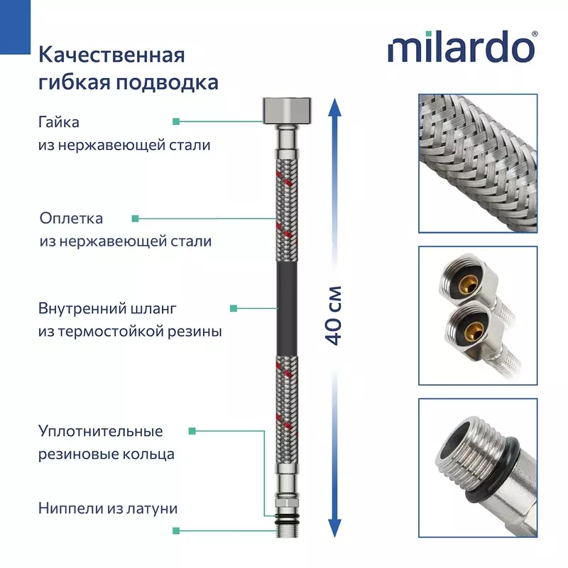 Смеситель для раковины с гигиеническим душем, матовый графит Milardo Рора (Rora) RORGM01M08 латунь