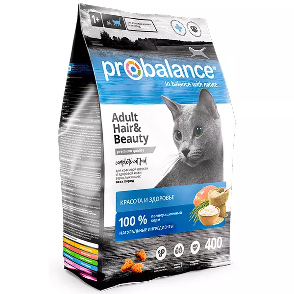Сухой корм для кошек Probalance Hair&Beauty, 400 г
