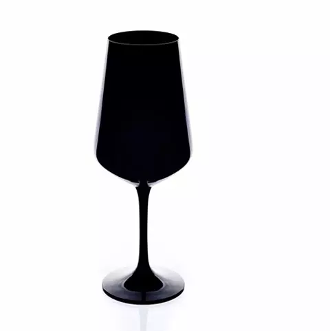 Бокалы для вина 2 шт 450 мл, Сандра, чёрный, Crystalex 40728/D4653/450/2