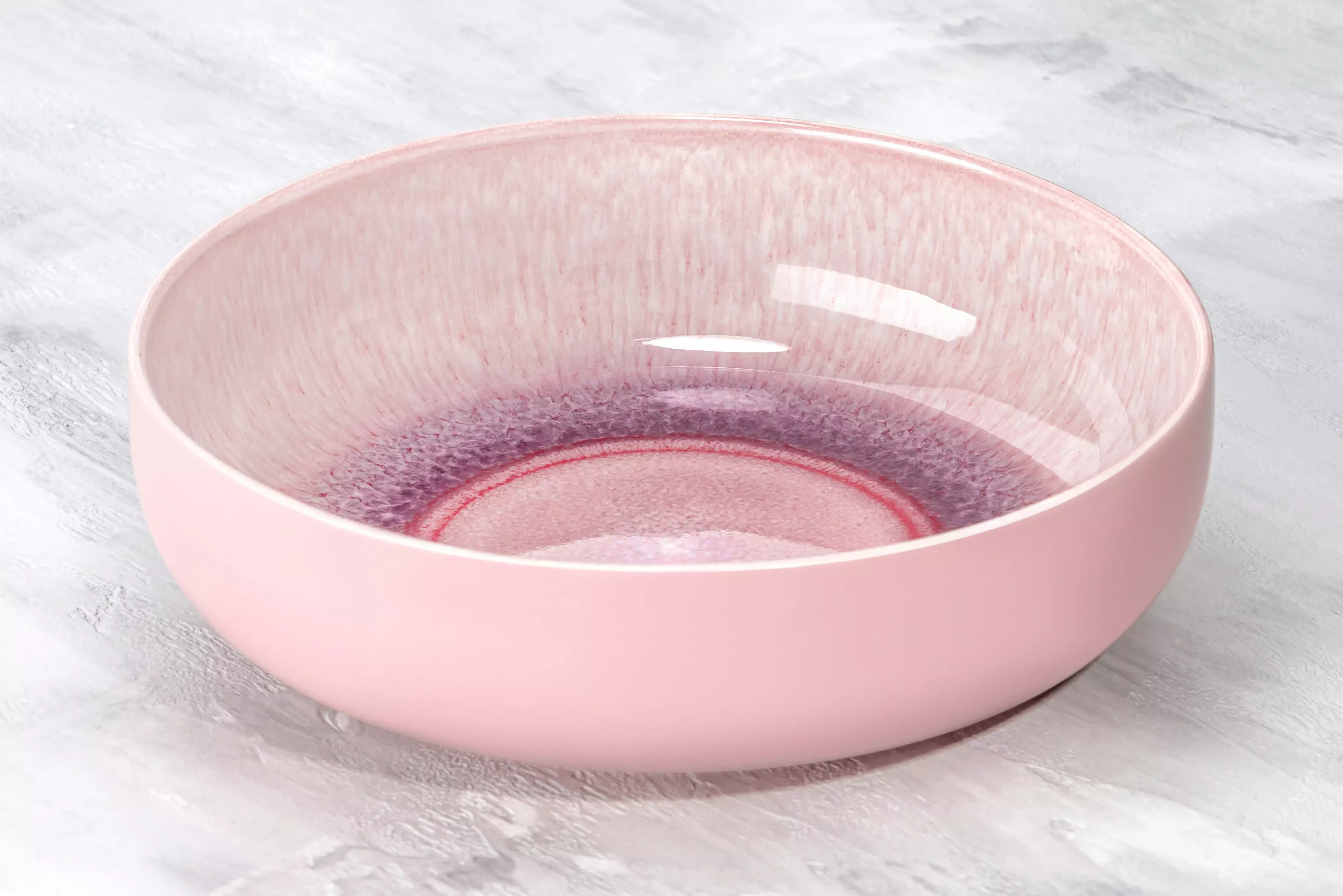 Тарелка глубокая 17,5 см Розовый меланж Elan Gallery 880159