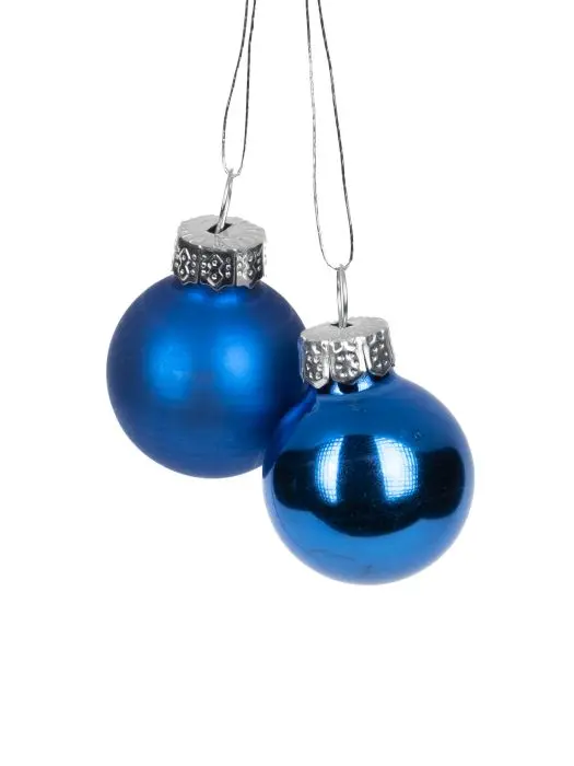 Новогодние шары 24 шт Синие из стекла, 2,5*2,5*2,5 см, 89654 @@36@46@