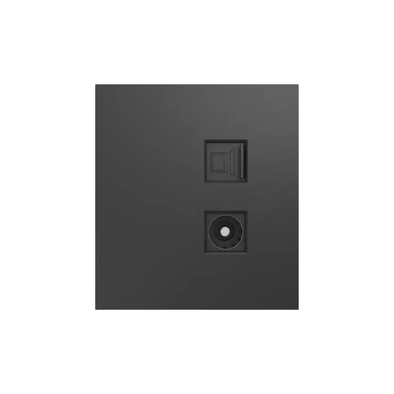 Розетка встраиваемая интернет+ТВ графит Kranz Miele Strong KR-78-0722-6