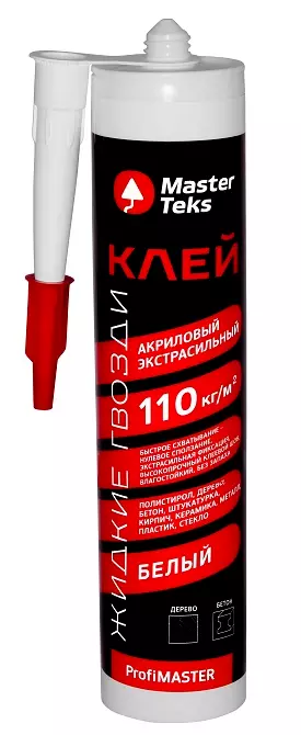 Клей акриловый Жидкие Гвозди MasterTeks PM 110 кг/м2 экстрасильный 0,528 кг белый