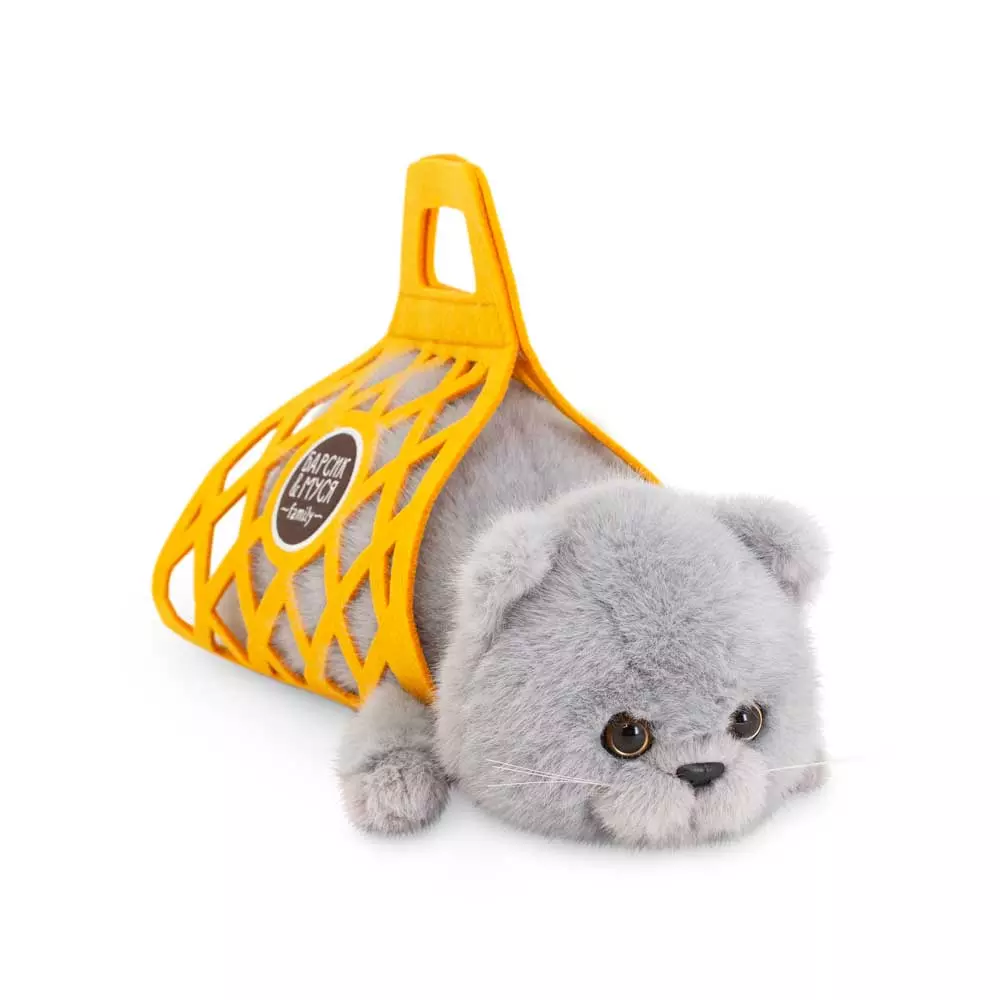 Мягкая игрушка Кот Барсик в сумке 35 см серый Orange Toys B1002/35