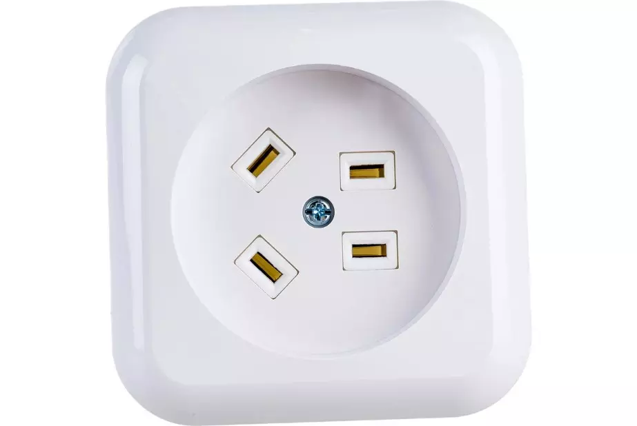 Розетка для электроплит 3-х фазная встраиваемая 32А белый Bylectrica РС32-004
