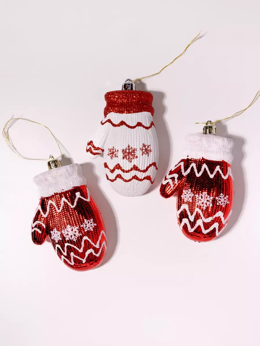 Елочные украшения пластик (3 шт) Волшебство на ветках VNVE-B47