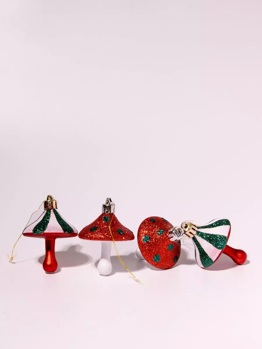 Елочные украшения пластик (4 шт) Волшебство на ветках VNVE-B48