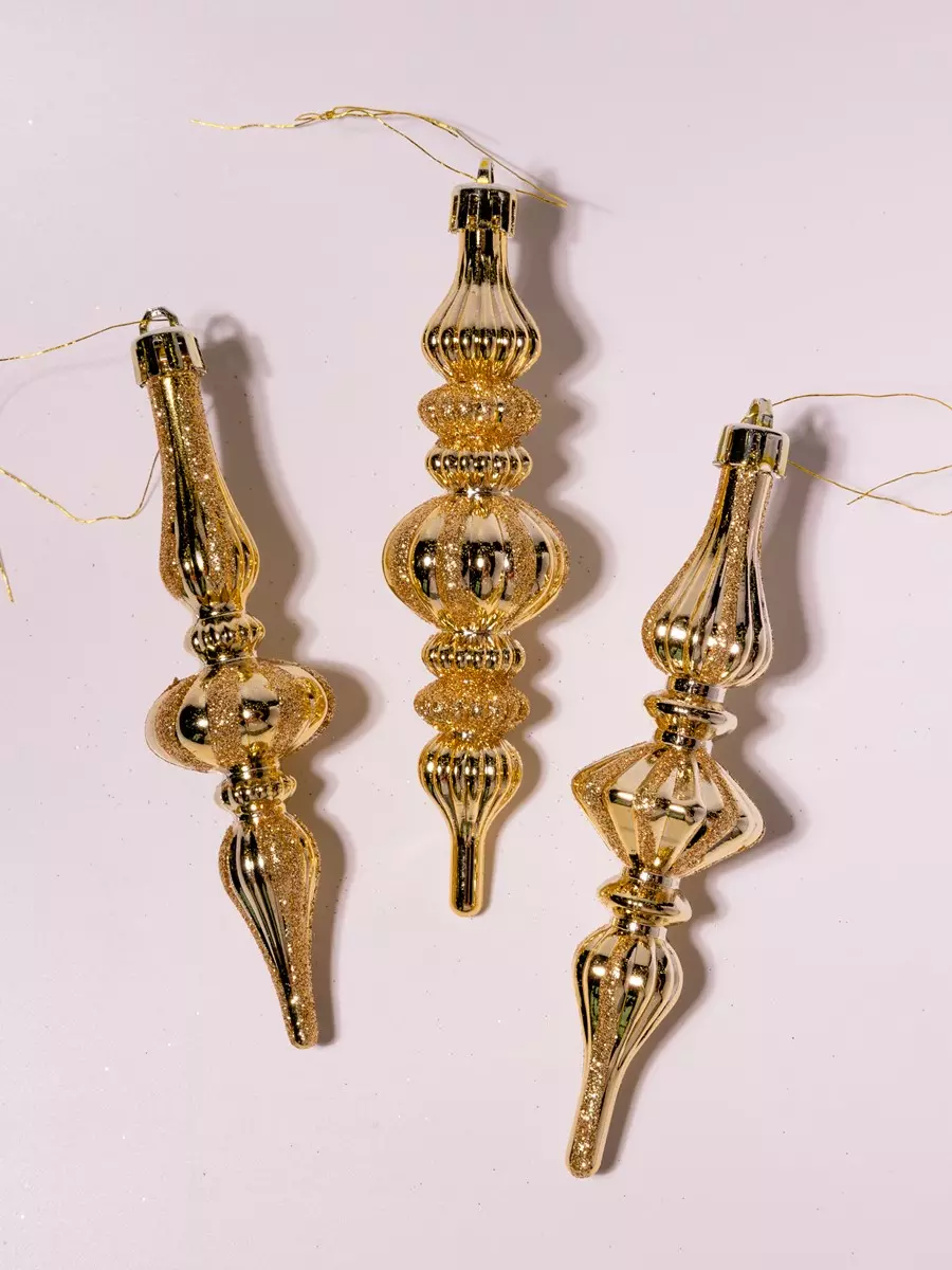 Елочные украшения пластик (3 шт) Волшебство на ветках VNVE-B56