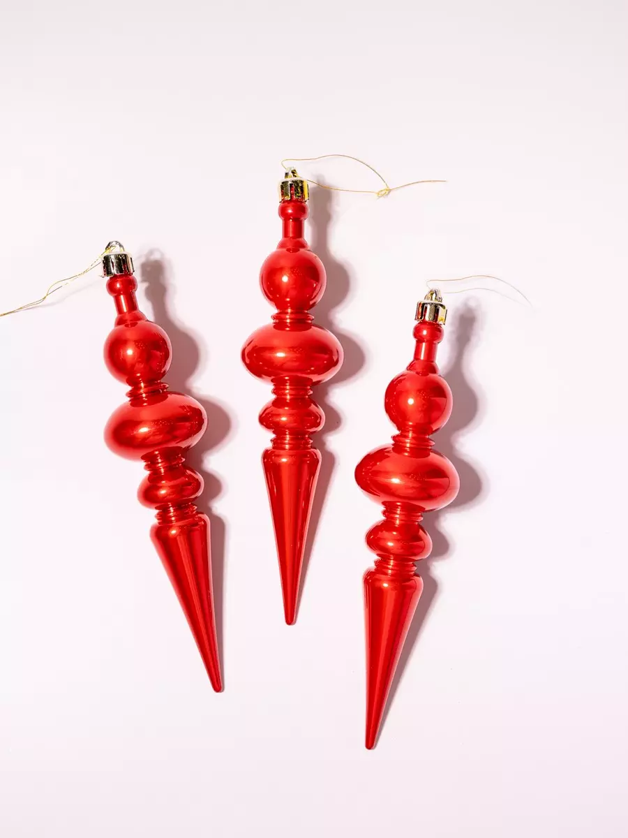 Елочные украшения пластик (3 шт) Волшебство на ветках VNVE-B57