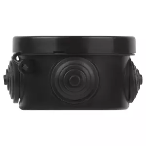 Распределительная коробка накладная D65x40мм 4 ввода IP54 черный