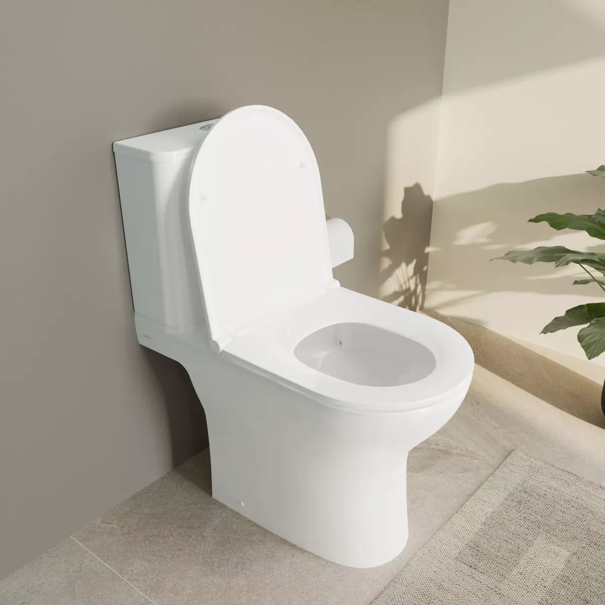Унитаз VitrA M50 9889B003-7200 безободковый, смыв Торнадо (VortexFlush) с сиденьем микролифт белый санитарный фарфор
