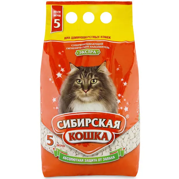 Наполнитель Сибирская кошка 5л ЭКСТРА(для длиннош)
