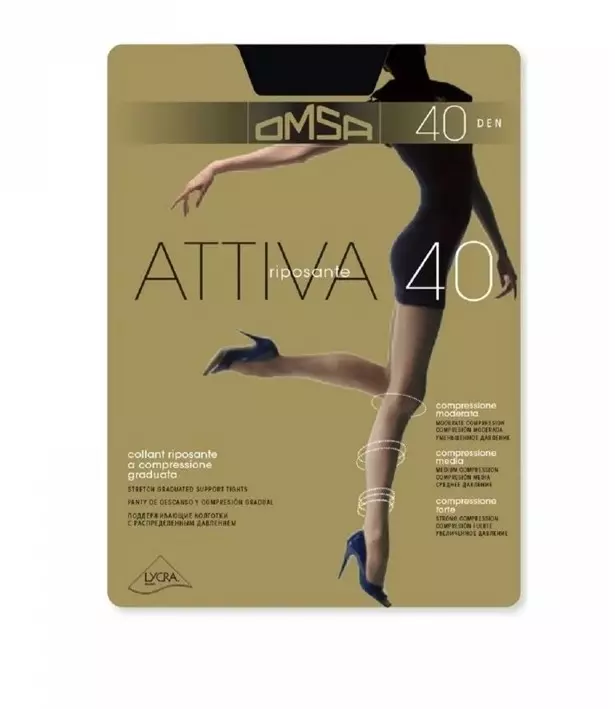 Колготки Omsa Attiva 40 den Nero 2 (S)