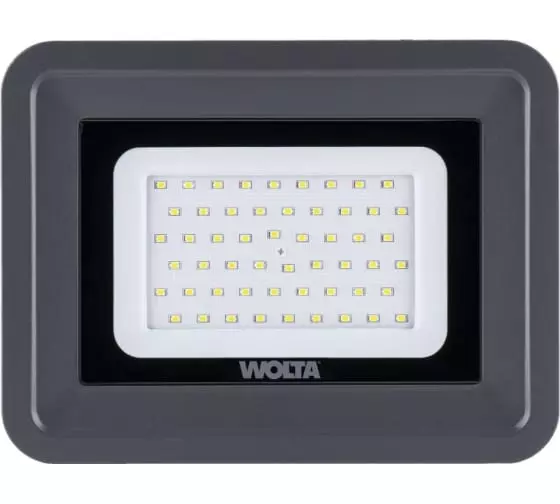 Прожектор светодиодный WOLTA WFLS-50W/06 50Вт 4000K IP65 4500лм серый