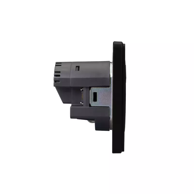 Розетка встраиваемая с заземлением+Type-C+USB оникс Kranz Miele Round KR-78-0704-3