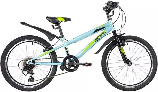 Велосипед NOVATRACK 20 RACER, голубой, сталь, 6 скор., Microshift TS38-6/Shimano, V-Brake