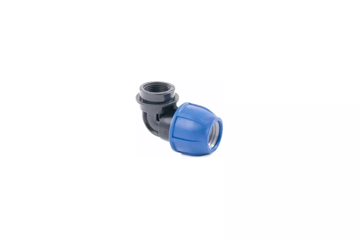 Отвод ПНД с резьбой 32x1/2&quot; ВР, компрессионный, PN16, RTP 14701