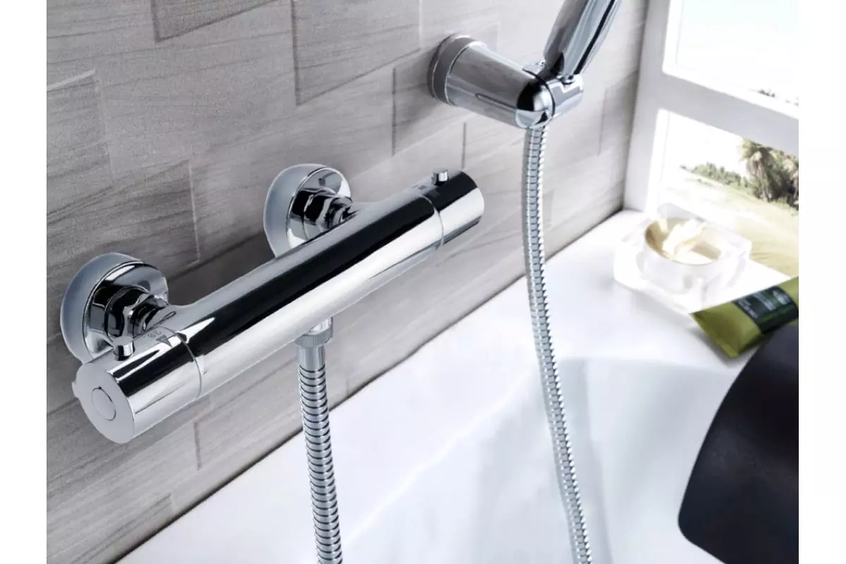 Смеситель для душа, Термостат, хром, ESKO Mikros T3080, латунь