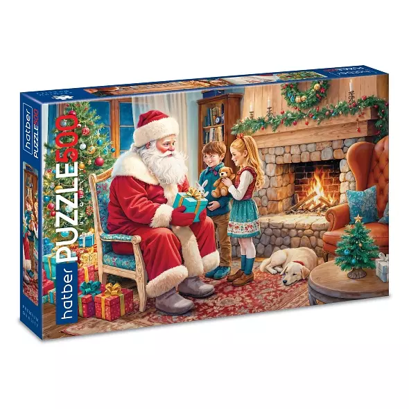 Новогодний пазл 500 элементов 480х330 мм Время чудес Hatber Premium 093271