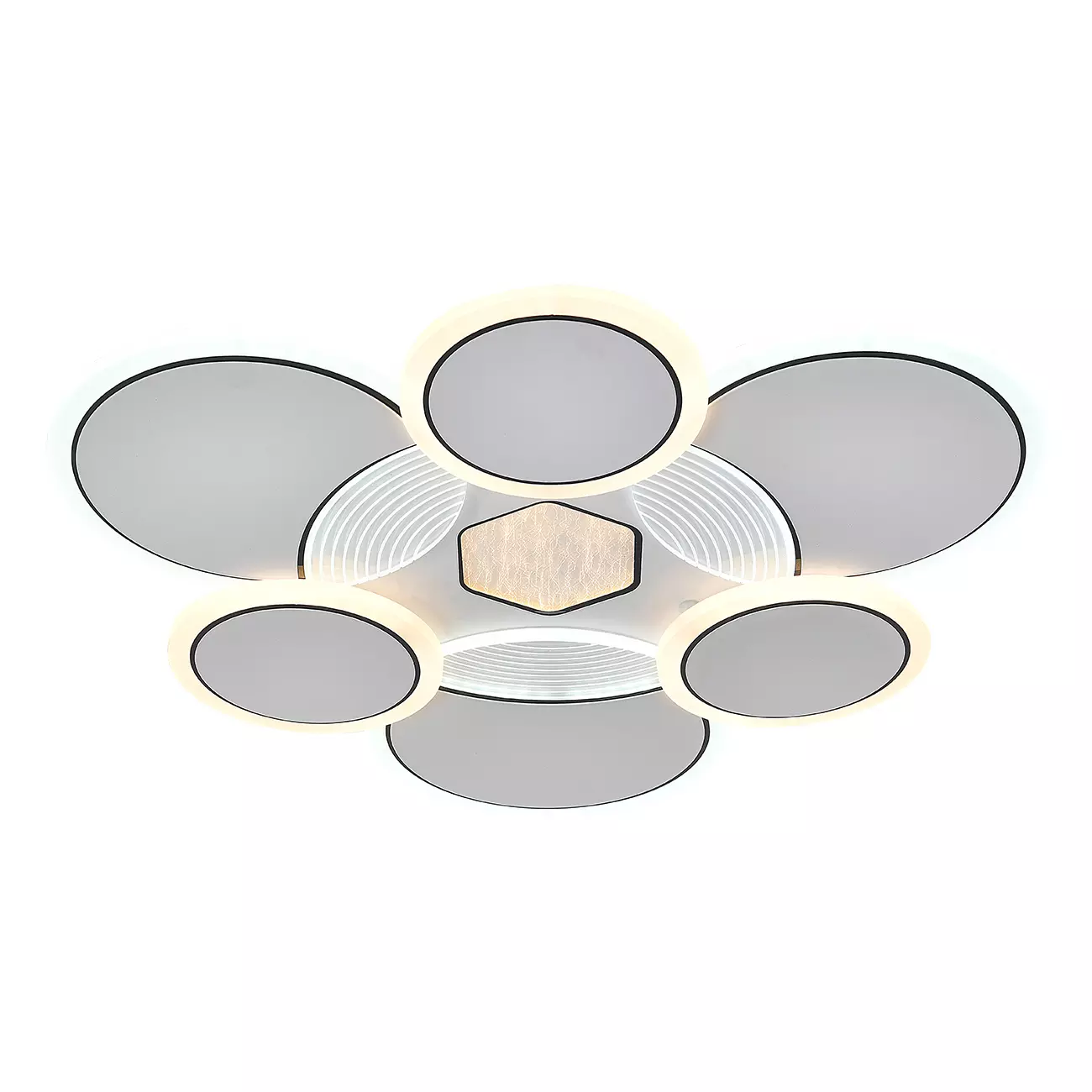 Люстра светодиодная 80Вт 3000-6500К пульт белый Escada 10277/6