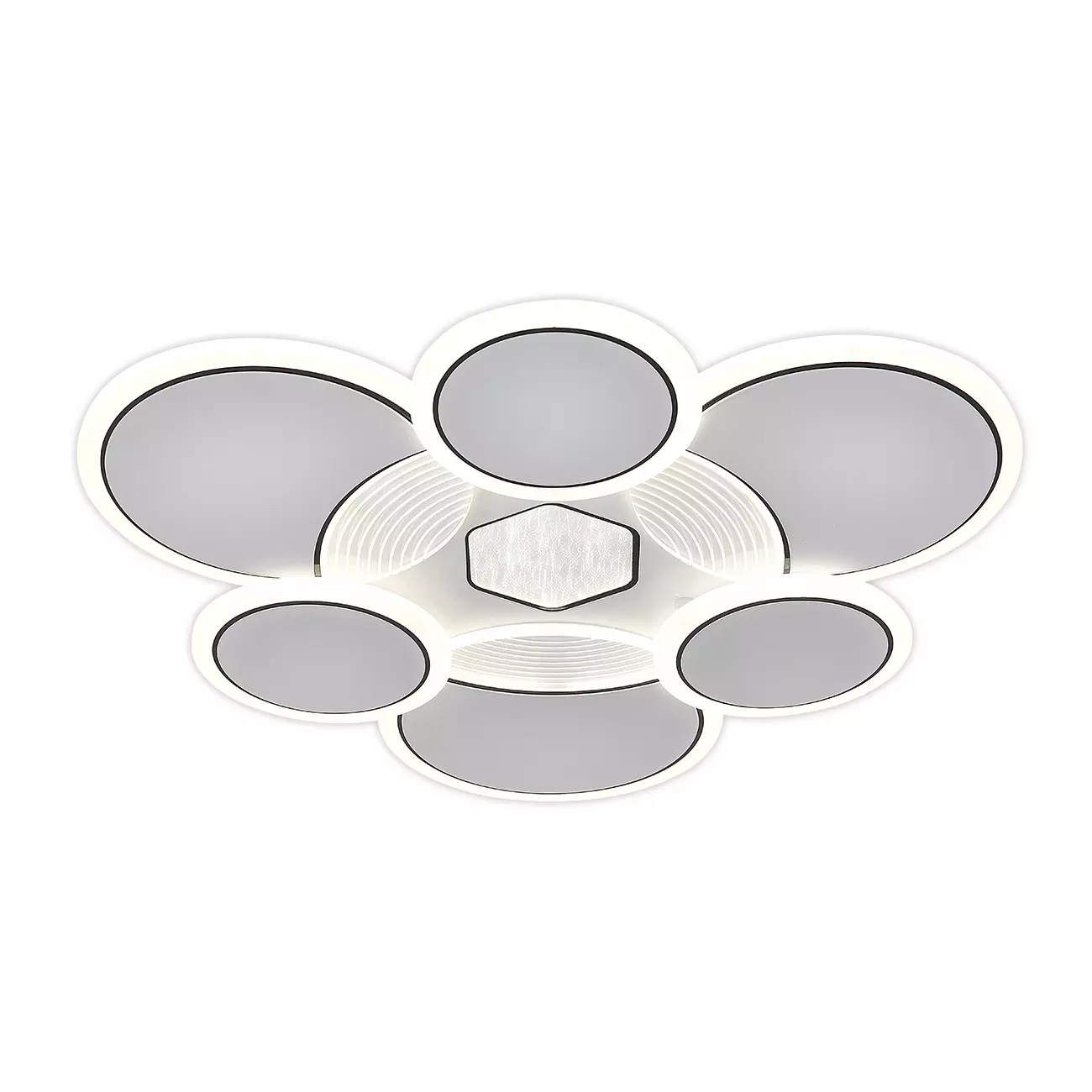 Люстра светодиодная 80Вт 3000-6500К пульт белый Escada 10277/6