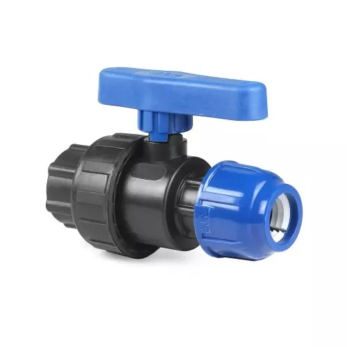 Кран ПНД цанга резьба 20x1/2&quot; ВР, PN10, RTP 14392