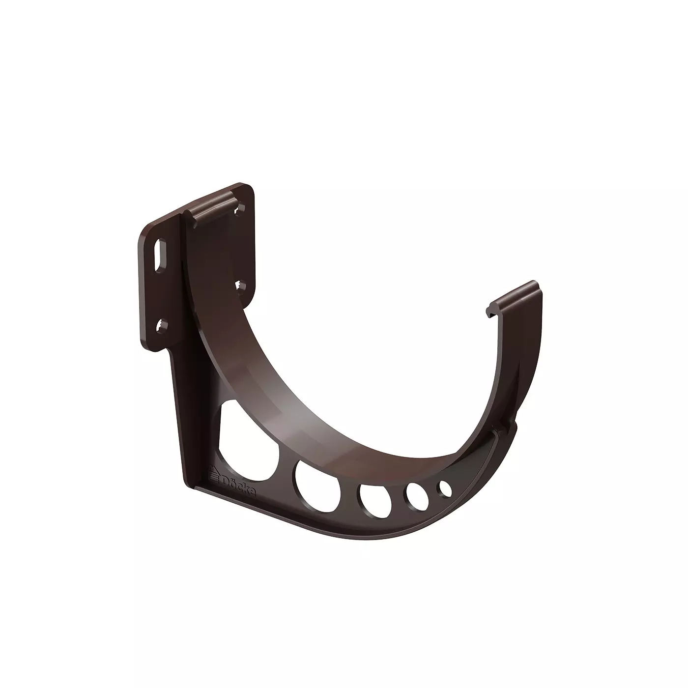 Кронштейн водосточного желоба пластиковый Docke Standart d120 мм темно-коричневый