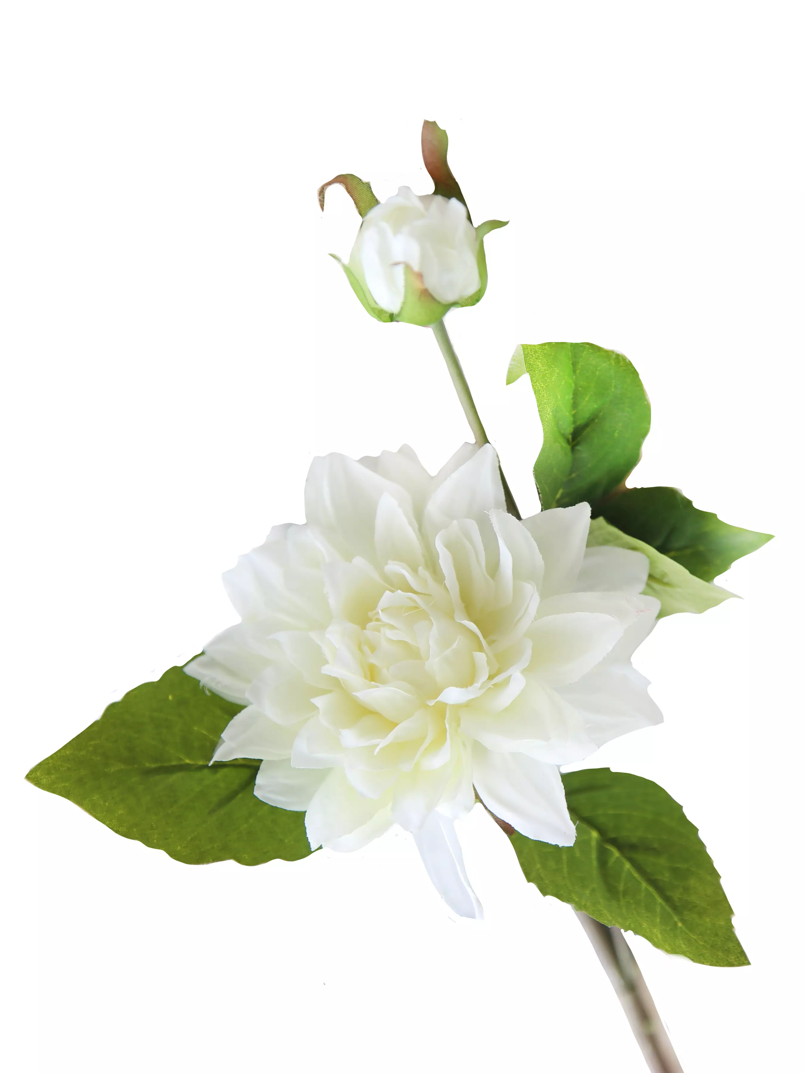 Цветок искусственный Георгина Белая 61х12х12 см, 88241